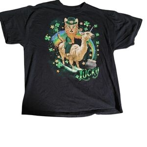 Celebrate It Black Lucky Dog Tee